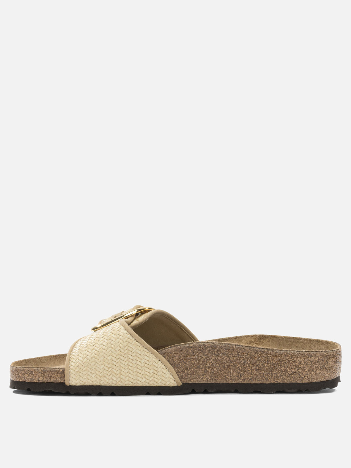 Birkenstock "Madrid Big Buckle" slides Beige