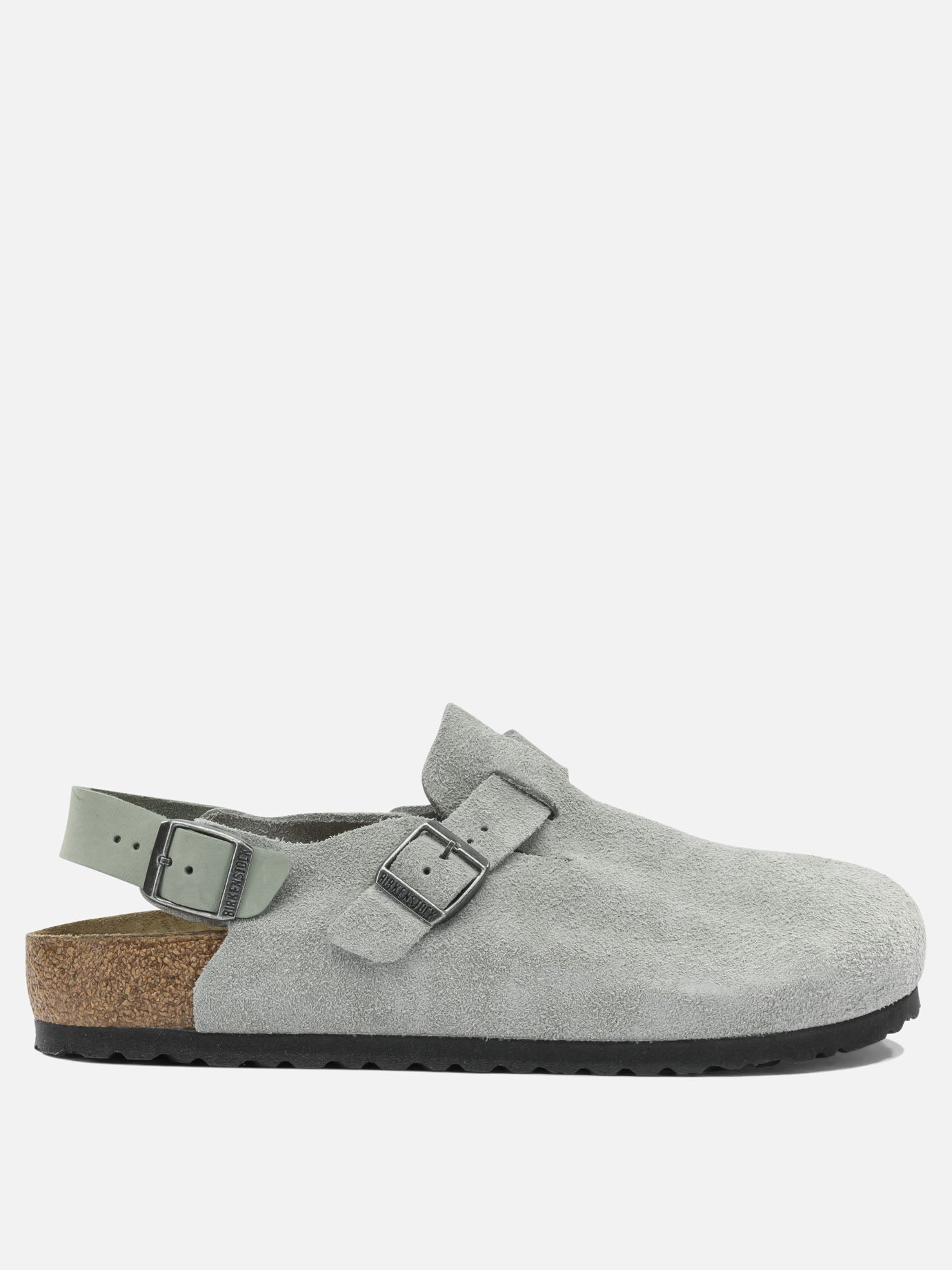 Flat sandals 100% suede leather - 100% rubber  Grey - Birkenstock Men | PDP | VIETTI Online Store | thumbnail
