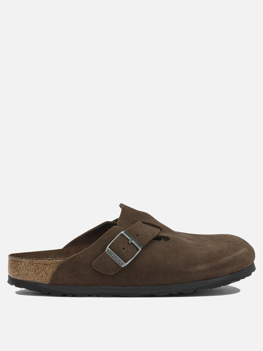 Sandali bassi 100% suede leather - 100% rubber  Marrone - Birkenstock Uomo | PLP | VIETTI Online Store 
