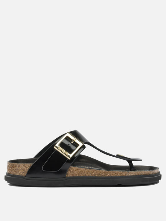 Birkenstock "Gizeh Droplet Buckle" low sandals Black

