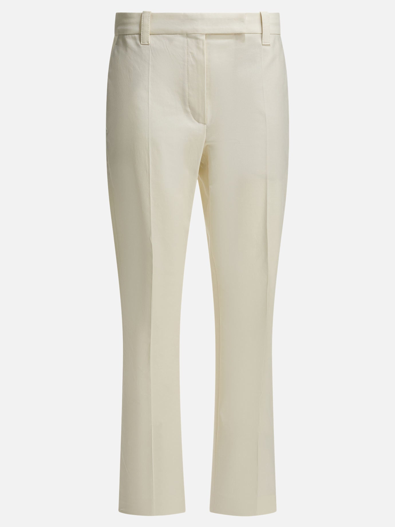 Tailored trousers Solid colour  White - Brunello Cucinelli Women | PDP | VIETTI Online Store | thumbnail