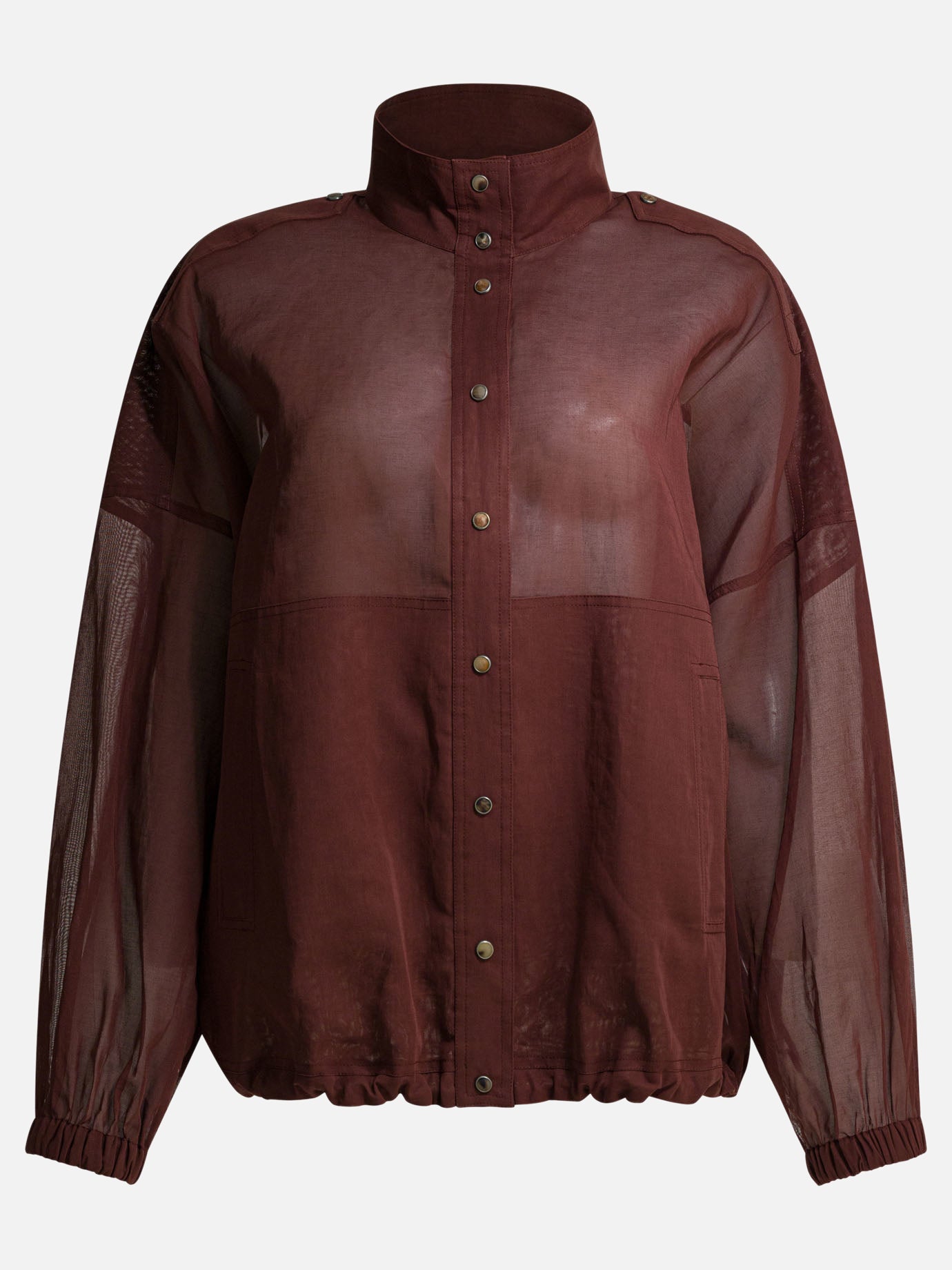 Overshirt jackets Solid colour  Bordeaux - Brunello Cucinelli Women | PDP | VIETTI Online Store | Zoom-Modal

