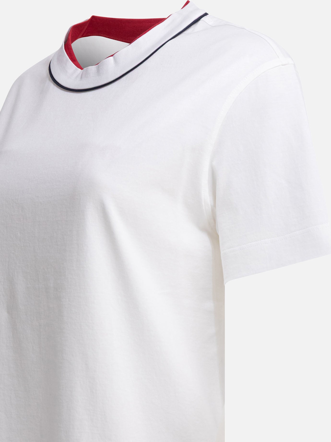 Crewneck t-shirts Solid colour  White - Brunello Cucinelli Women | PDP | VIETTI Online Store | thumbnail_4
