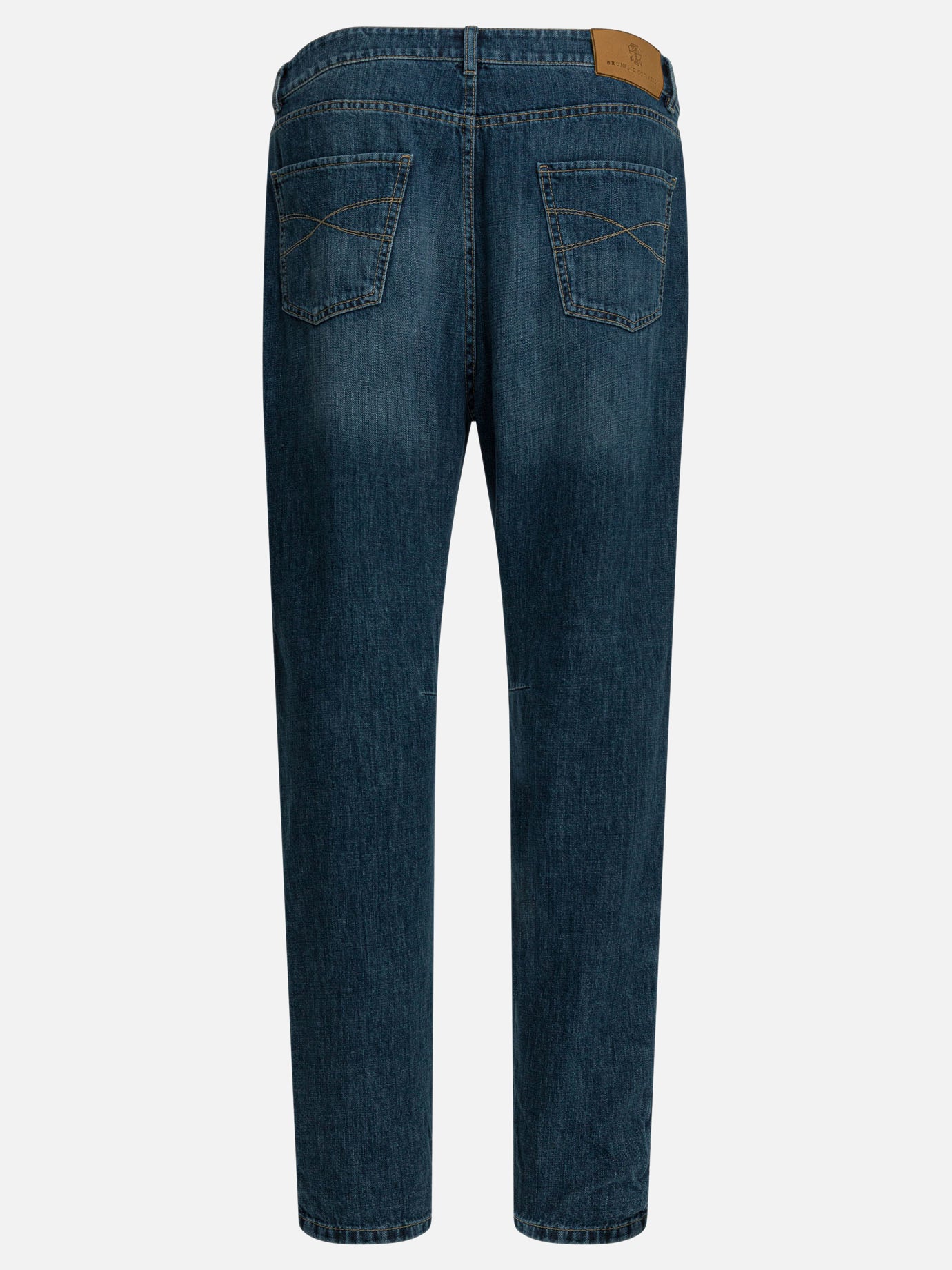 Straight-leg jeans Solid colour  Blue - Brunello Cucinelli Men | PDP | VIETTI Online Store | thumbnail_2