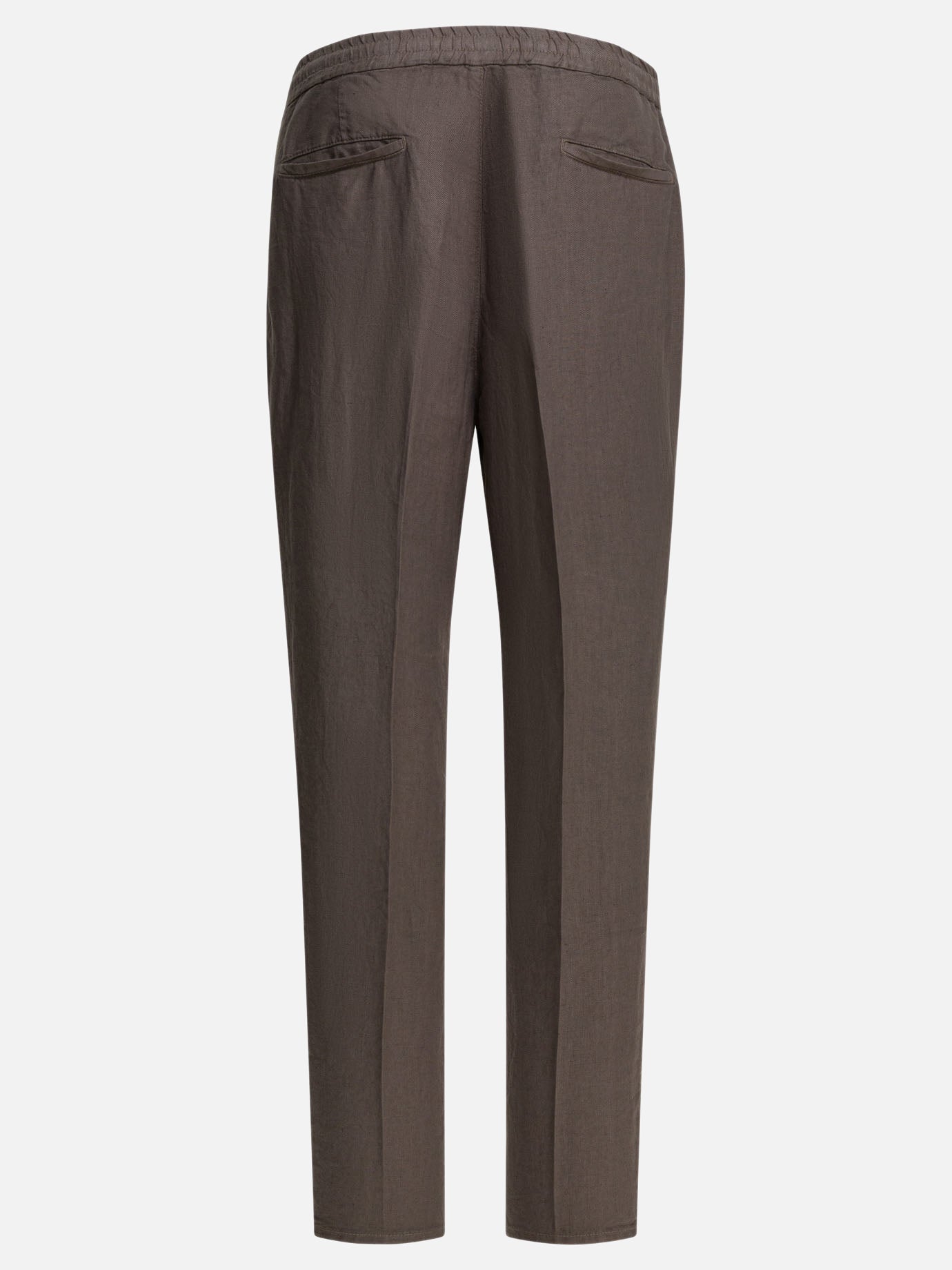 Leisure trousers Solid colour  Brown - Brunello Cucinelli Men | PDP | VIETTI Online Store | thumbnail_2