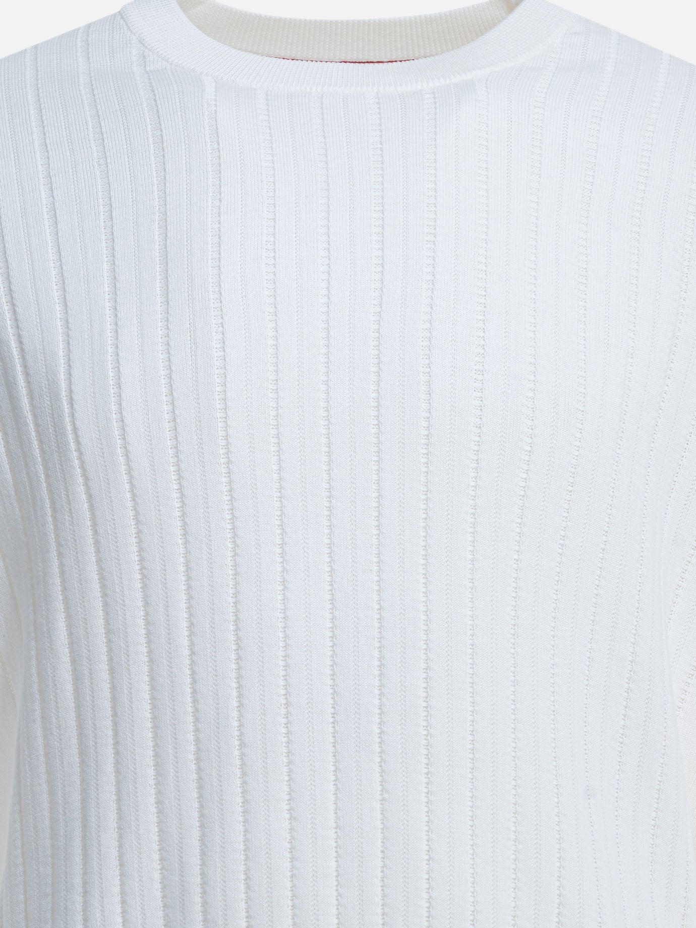 Maglioni girocollo Textured knit  Bianco - Brunello Cucinelli Uomo | PDP | VIETTI Online Store | thumbnail_5