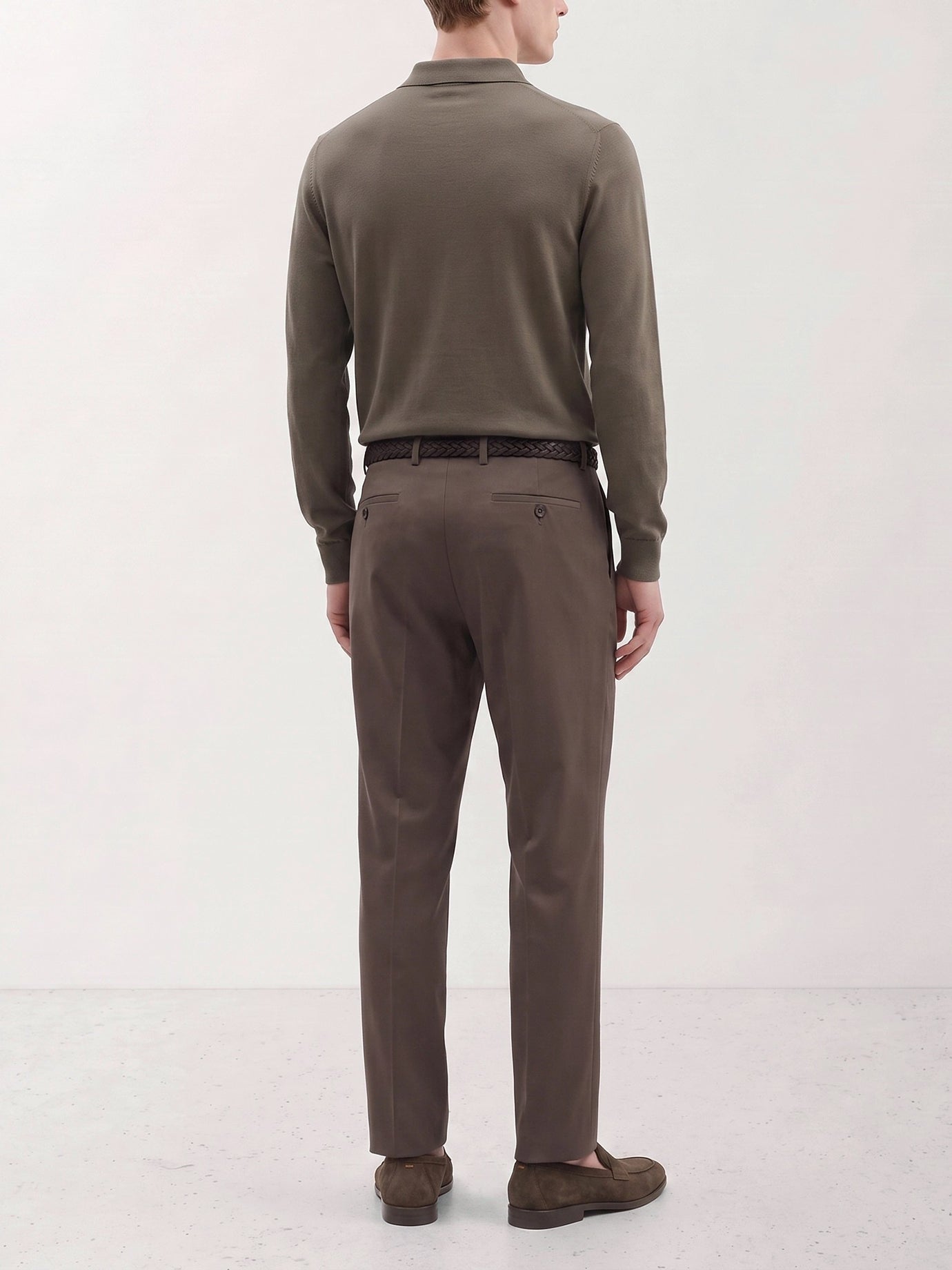 Polo con bottoni Solid colour  Marrone - Brunello Cucinelli Uomo | PDP | VIETTI Online Store | Zoom-Modal_3
