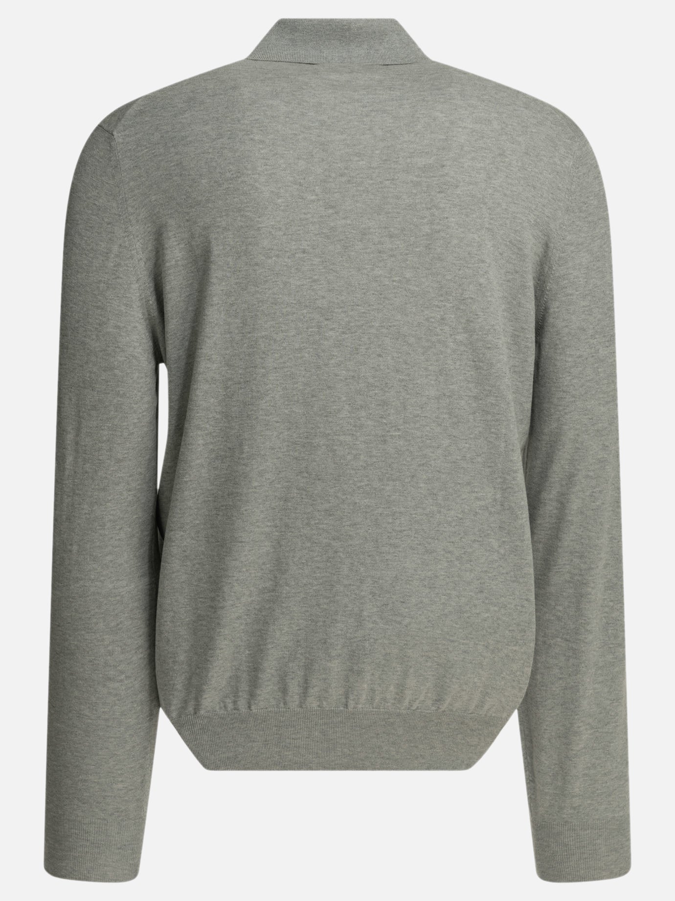 Polo shirts with buttons Solid colour  Grey - Brunello Cucinelli Men | PDP | VIETTI Online Store | thumbnail_2