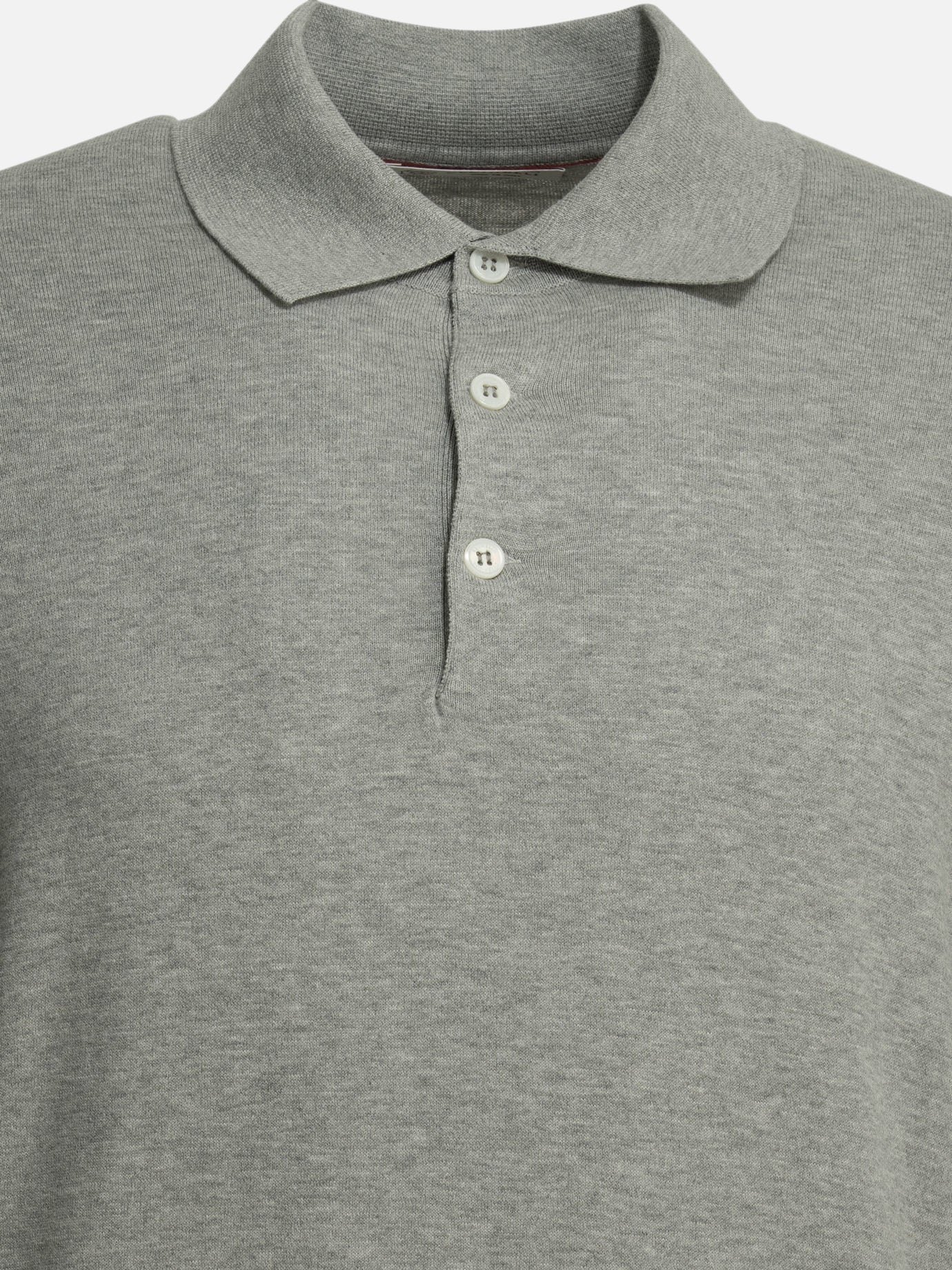 Polo shirts with buttons Solid colour  Grey - Brunello Cucinelli Men | PDP | VIETTI Online Store | Zoom-Modal_5
