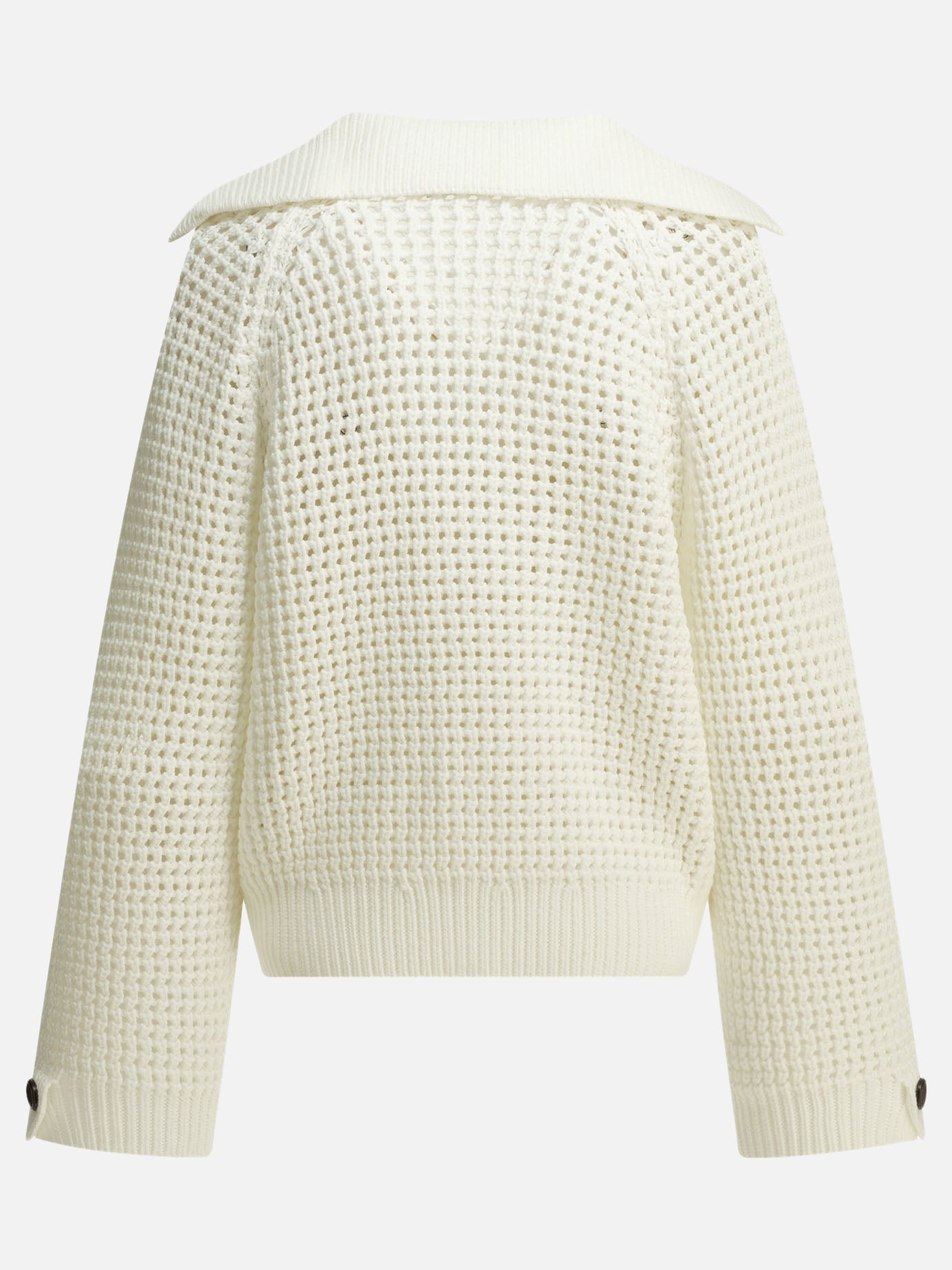 V neck sweaters Solid colour  White - Brunello Cucinelli Women | PDP | VIETTI Online Store | thumbnail_2
