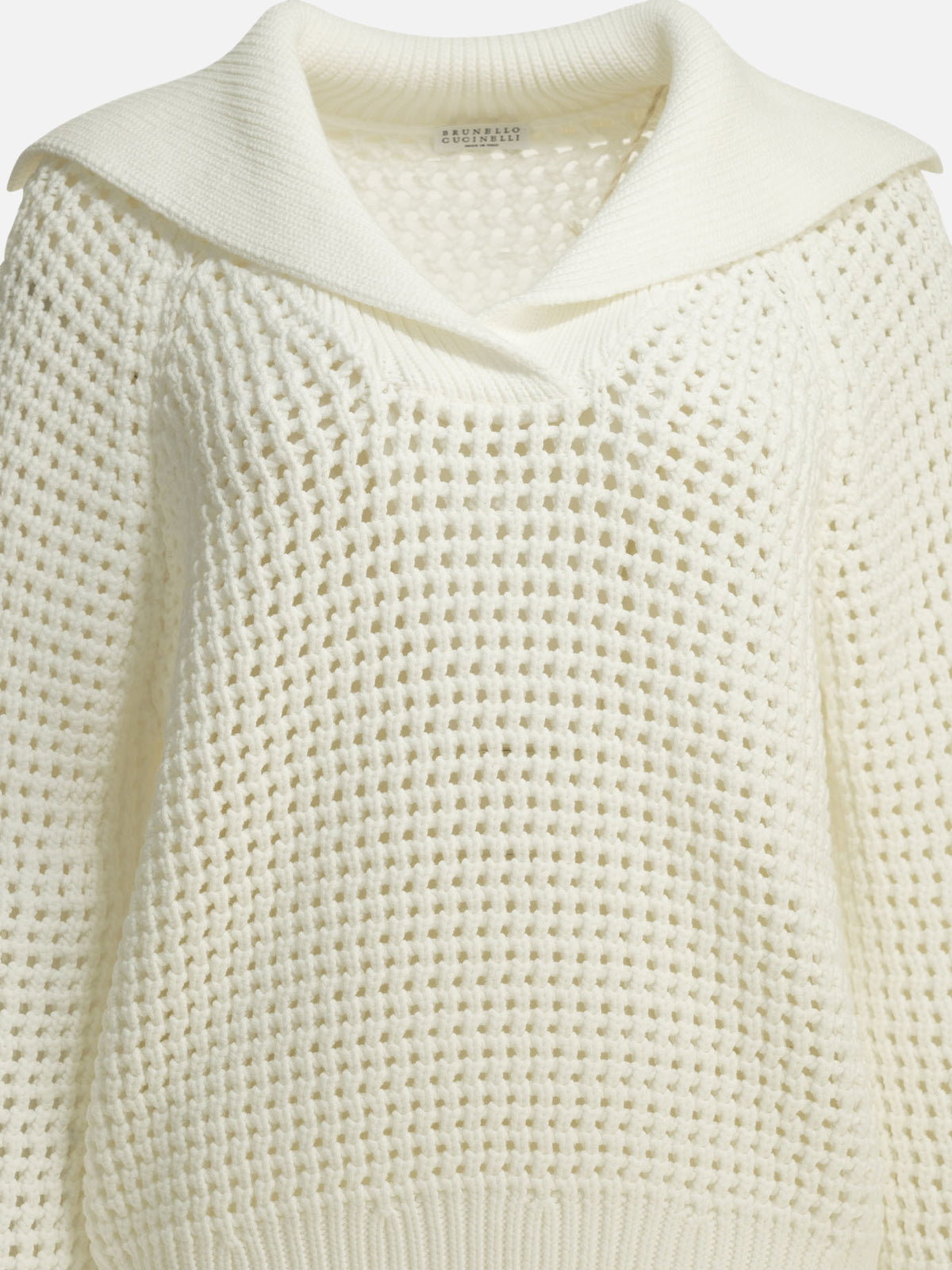 Brunello Cucinelli Cotton V-neck sweater White