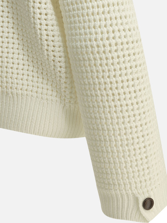 Brunello Cucinelli Cotton V-neck sweater White

