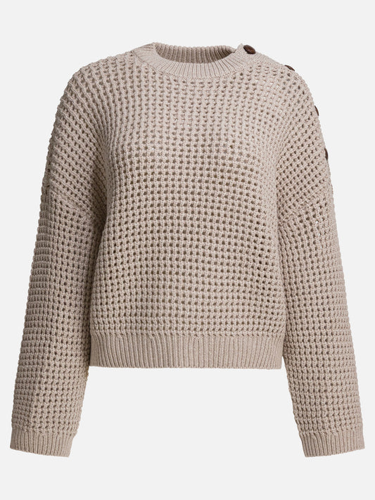 Crewneck sweaters Textured knit  Beige - Brunello Cucinelli Women | PLP | VIETTI Online Store 
