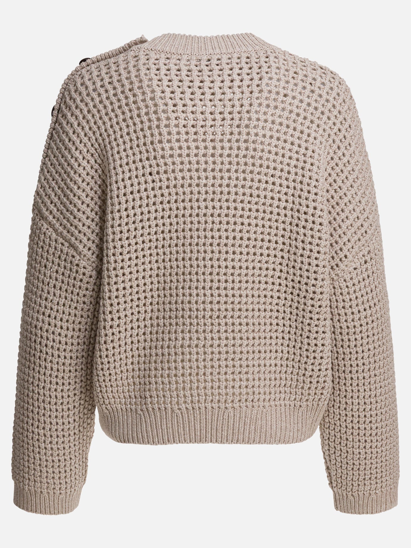 Crewneck sweaters Textured knit  Beige - Brunello Cucinelli Women | PDP | VIETTI Online Store | thumbnail_4
