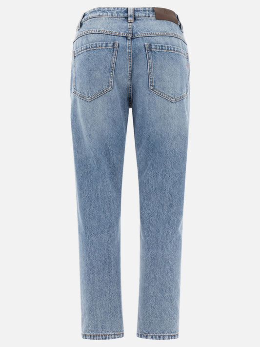 Jeans a gamba dritta Solid colour  Azzurro - Brunello Cucinelli Donna | PLP | VIETTI Online Store | 2
