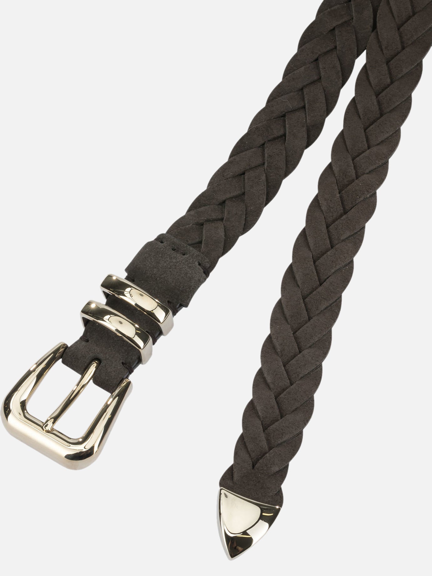 Leather belts 100% suede  Brown - Brunello Cucinelli Men | PDP | VIETTI Online Store | thumbnail_2