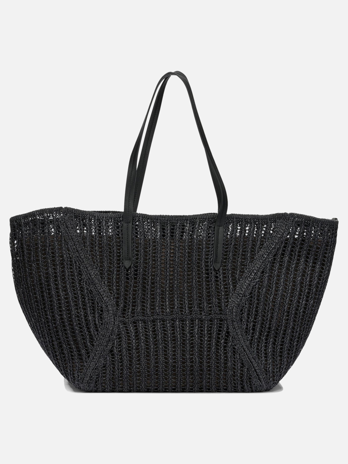 Large bags 100% polyamide - Other fabric: 100% calf leather - Other fabric: 63% cotton 37% linen  Black - Brunello Cucinelli Women | PDP | VIETTI Online Store | thumbnail_3