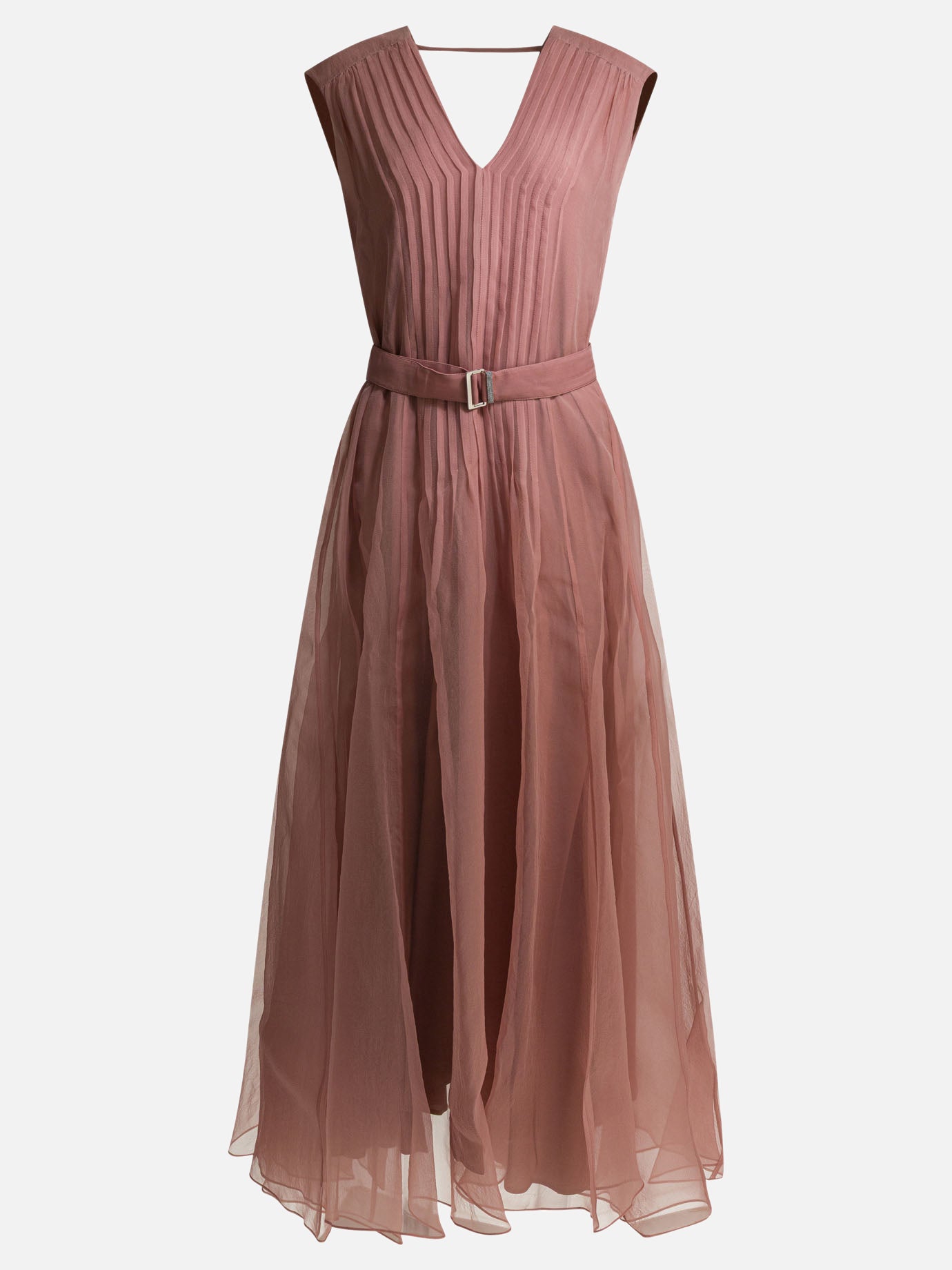 Long dresses Solid colour  Pink - Brunello Cucinelli Women | PDP | VIETTI Online Store | Zoom-Modal
