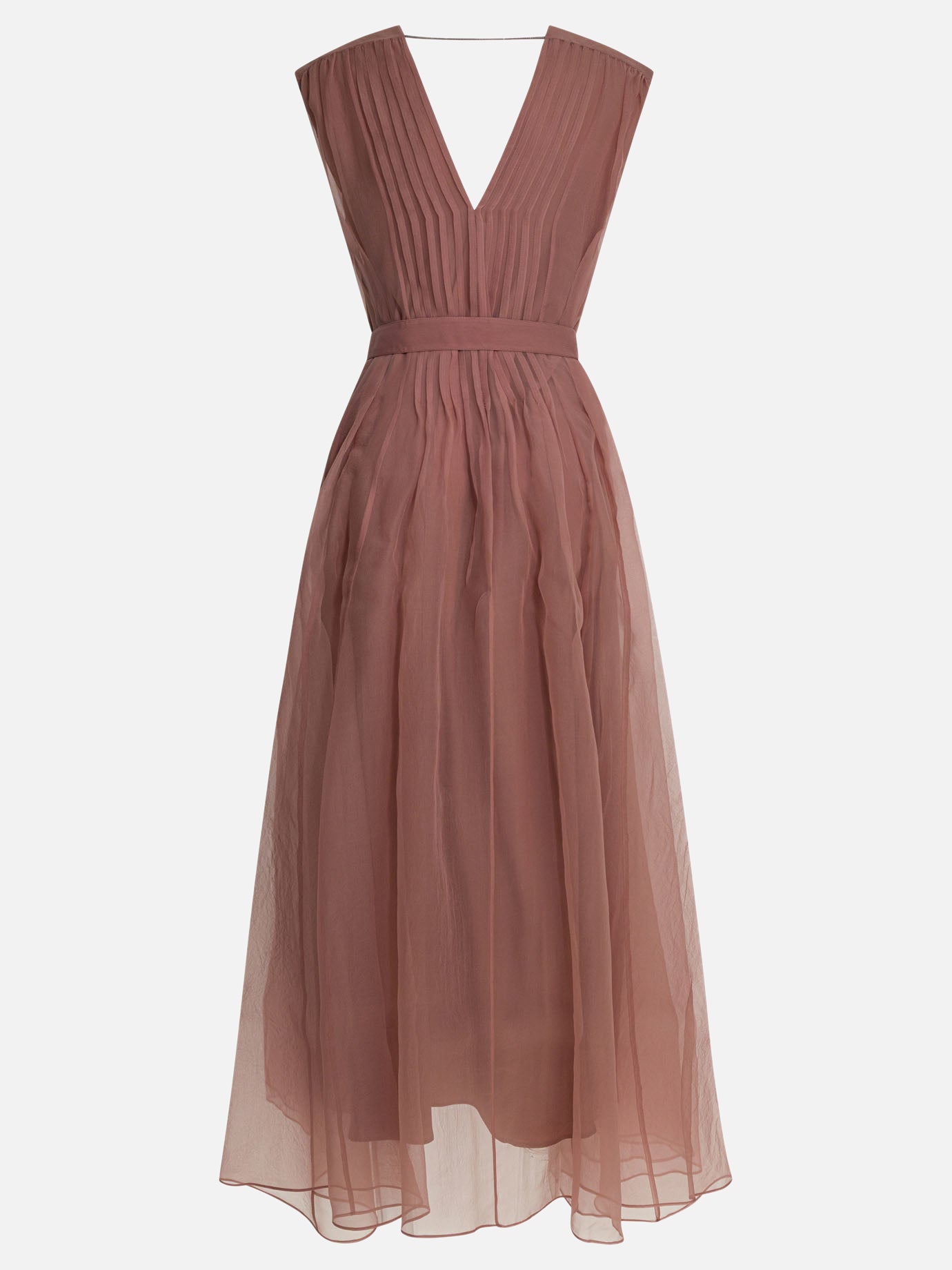 Long dresses Solid colour  Pink - Brunello Cucinelli Women | PDP | VIETTI Online Store | thumbnail_2