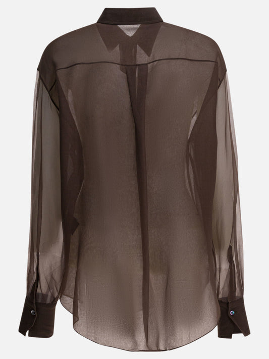 Camicie casual Solid colour  Marrone - Brunello Cucinelli Donna | VIETTI Online Store | 2
