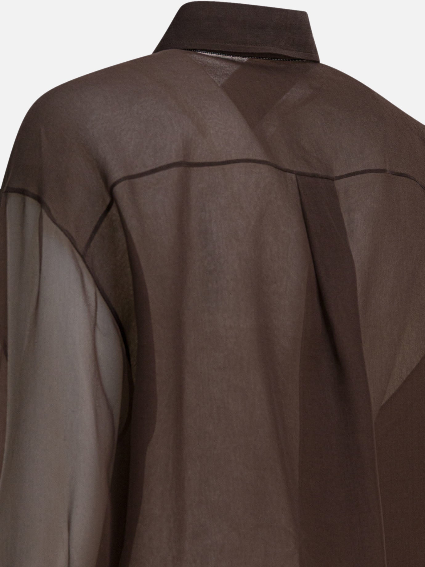 Camicie casual Solid colour  Marrone - Brunello Cucinelli Donna | PDP | VIETTI Online Store | thumbnail_4