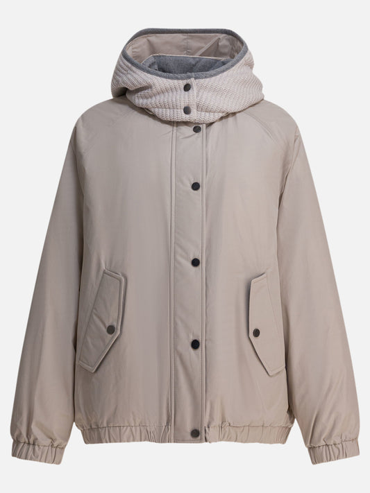 Piumini corti Solid colour  Grigio - Brunello Cucinelli Donna | VIETTI Online Store 

