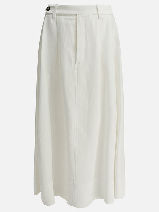 Gonne lunghe Solid colour  Bianco - Brunello Cucinelli Donna | PDP | VIETTI Online Store 
