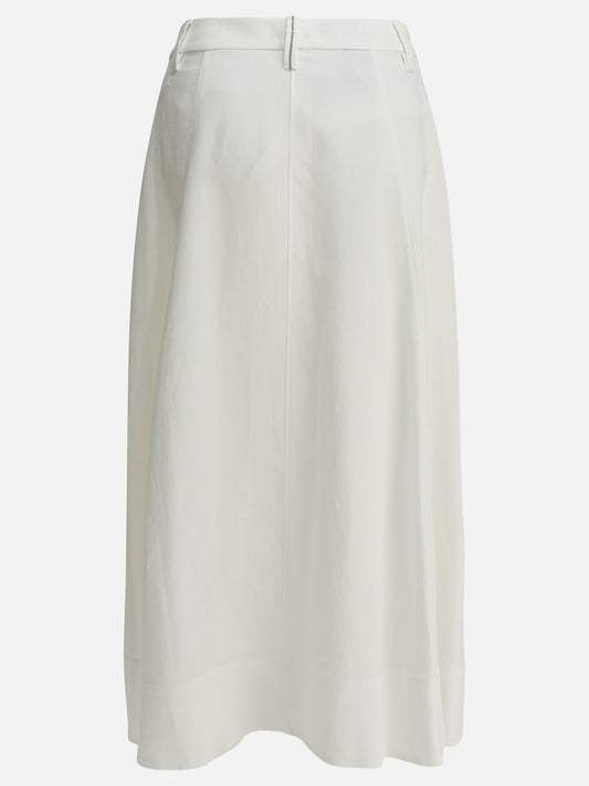 Gonne lunghe Solid colour  Bianco - Brunello Cucinelli Donna | PDP | VIETTI Online Store | 2
