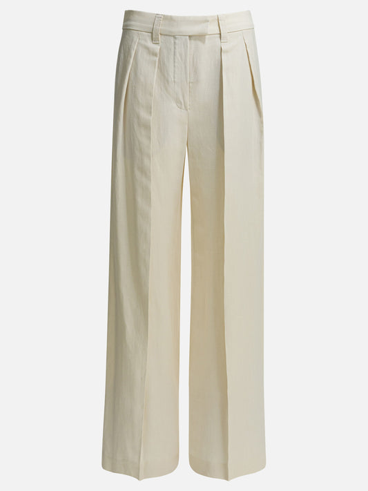 Tailored trousers Solid colour  White - Brunello Cucinelli Women | PLP | VIETTI Online Store 
