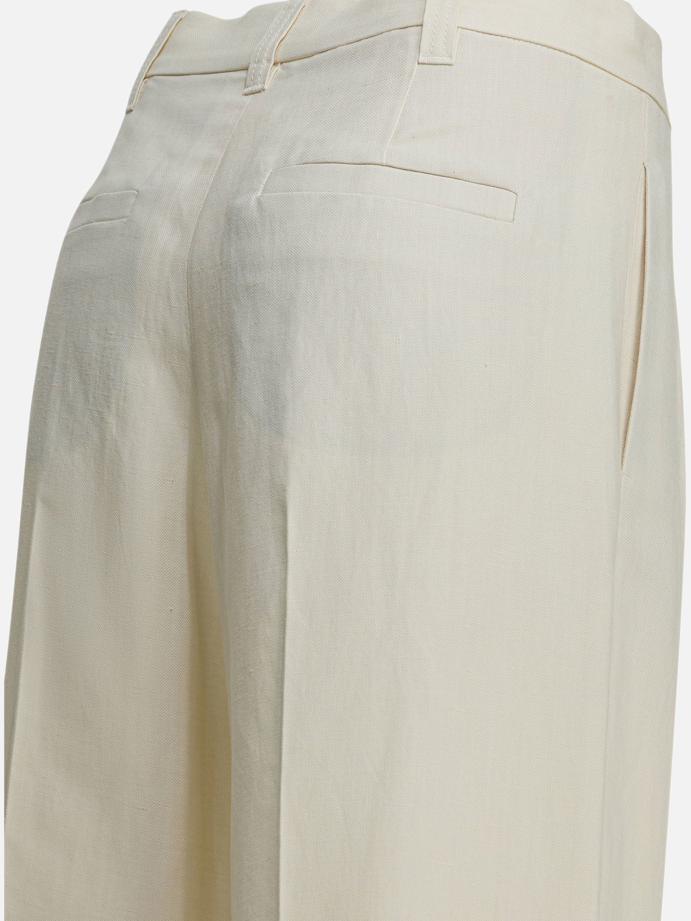 Tailored trousers Solid colour  White - Brunello Cucinelli Women | PDP | VIETTI Online Store | thumbnail_4