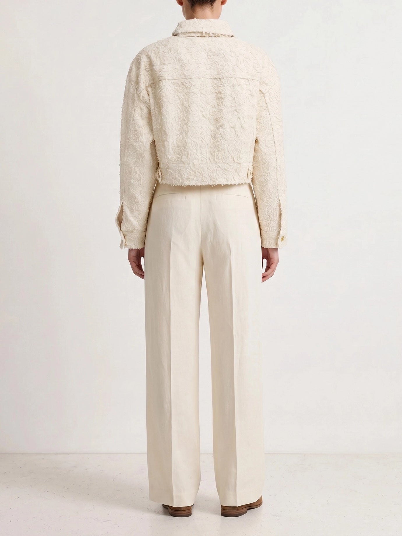 Tailored trousers Solid colour  White - Brunello Cucinelli Women | PDP | VIETTI Online Store | Zoom-Modal_6
