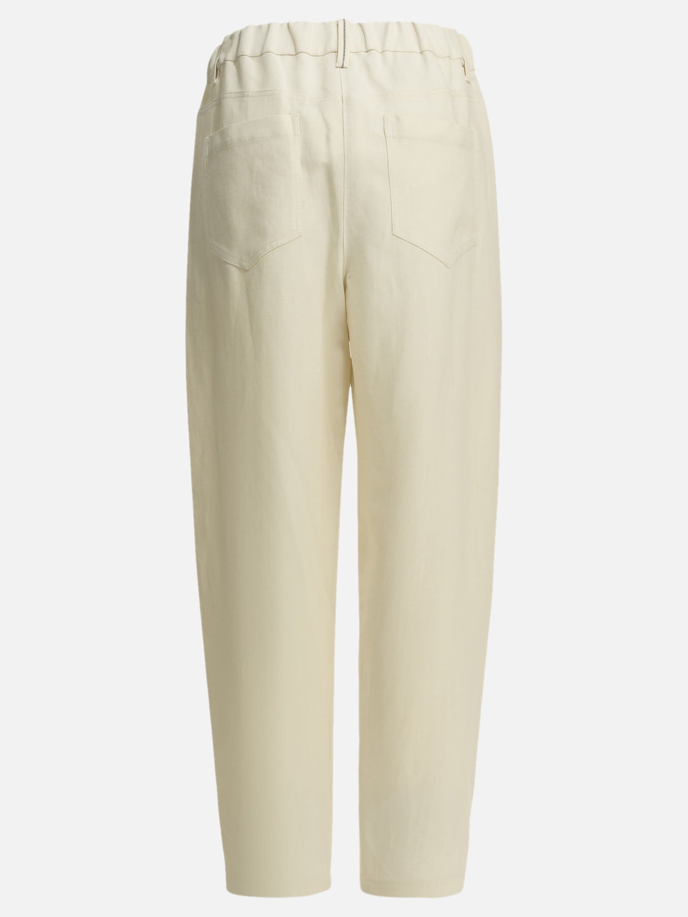 Leisure trousers Solid colour  White - Brunello Cucinelli Women | PDP | VIETTI Online Store | Zoom-Modal_2
