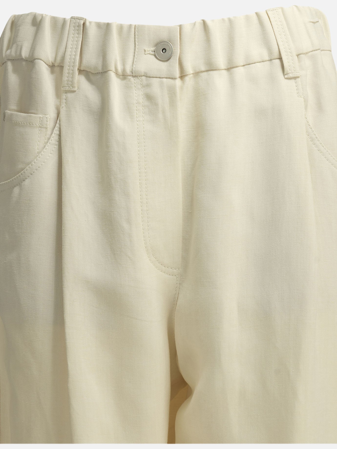 Leisure trousers Solid colour  White - Brunello Cucinelli Women | PDP | VIETTI Online Store | Zoom-Modal_3
