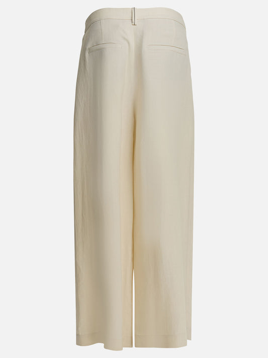 Pantaloni sartoriali Solid colour  Bianco - Brunello Cucinelli Donna | PDP | VIETTI Online Store | 2
