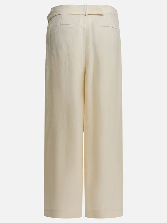 Pantaloni sartoriali Solid colour  Bianco - Brunello Cucinelli Donna | PLP | VIETTI Online Store | 2
