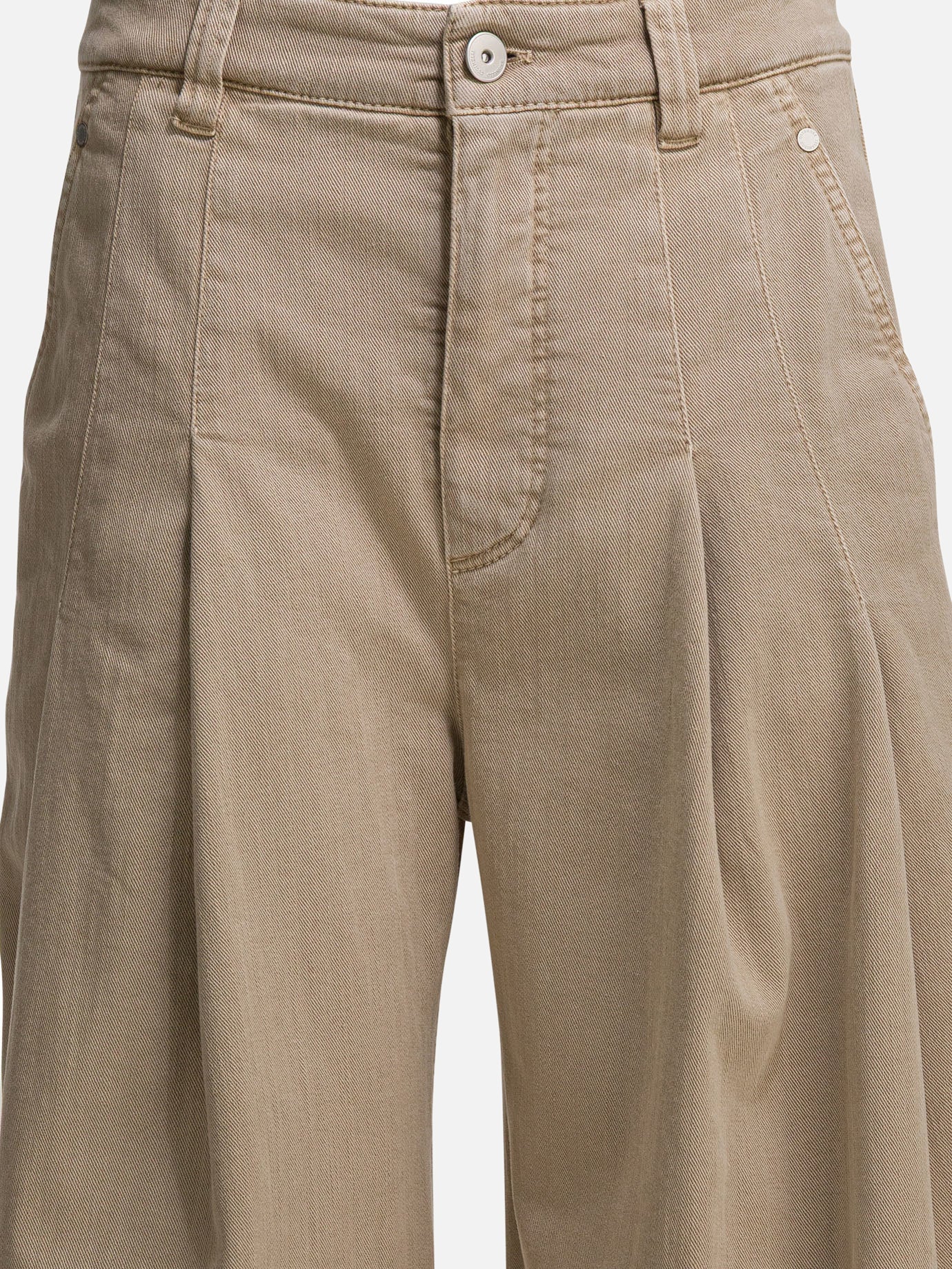 Jeans a gamba larga Solid colour  Beige - Brunello Cucinelli Donna | PDP | VIETTI Online Store | Zoom-Modal_3
