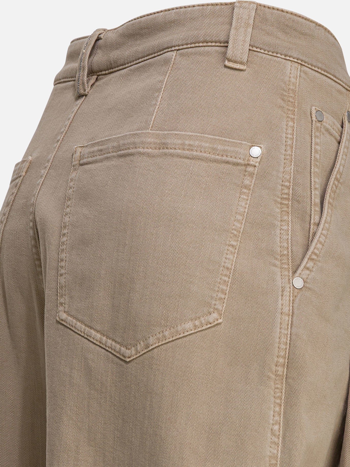 Jeans a gamba larga Solid colour  Beige - Brunello Cucinelli Donna | PDP | VIETTI Online Store | thumbnail_4