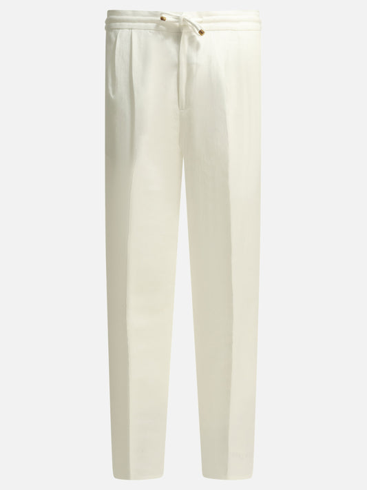Pantaloni casual Solid colour  Bianco - Brunello Cucinelli Uomo | PLP | VIETTI Online Store 
