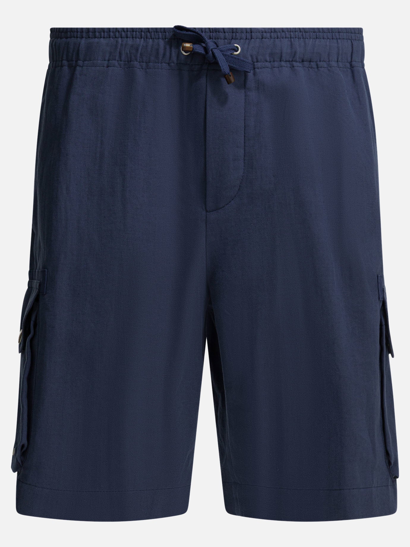 Cargo shorts Solid colour  Blue - Brunello Cucinelli Men | PDP | VIETTI Online Store | Zoom-Modal
