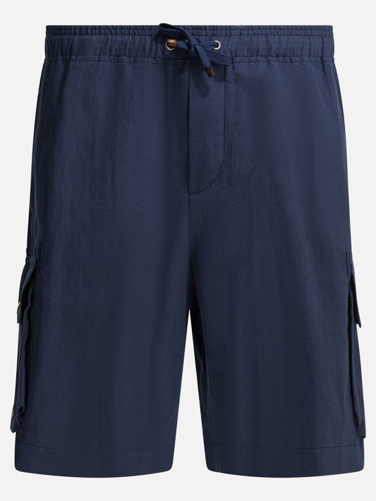 Cargo shorts Solid colour  Blue - Brunello Cucinelli Men | PLP | VIETTI Online Store 
