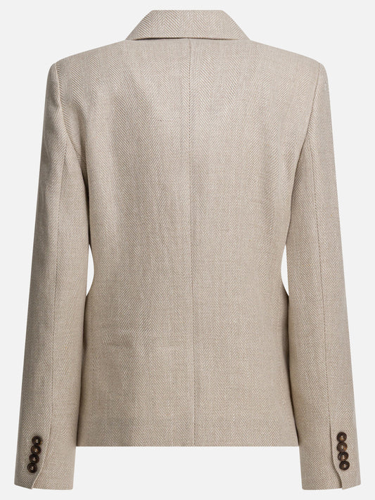 Blazer Solid colour  Beige - Brunello Cucinelli Donna | VIETTI Online Store | 2
