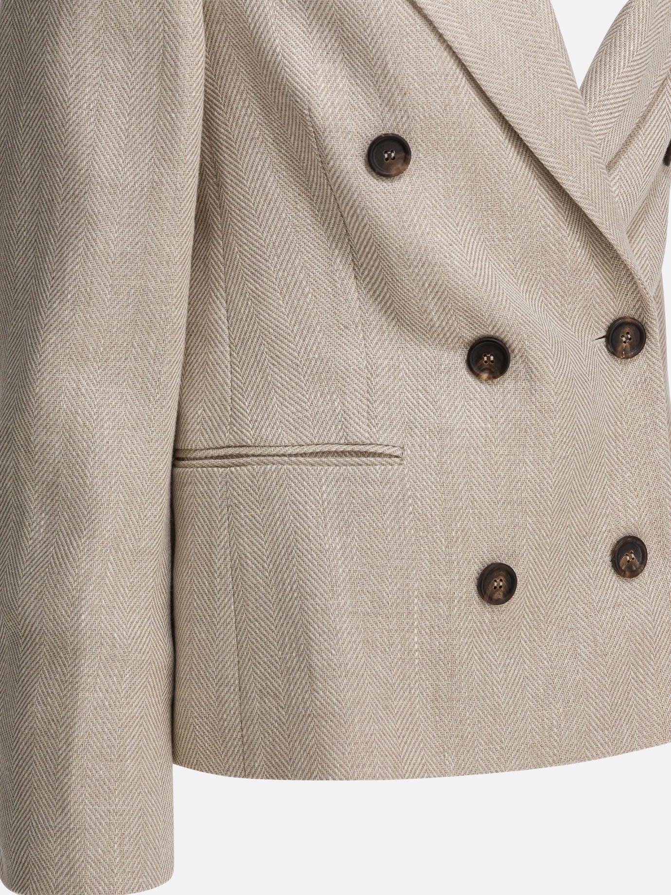 Blazer Solid colour  Beige - Brunello Cucinelli Donna | PDP | VIETTI Online Store | thumbnail_4