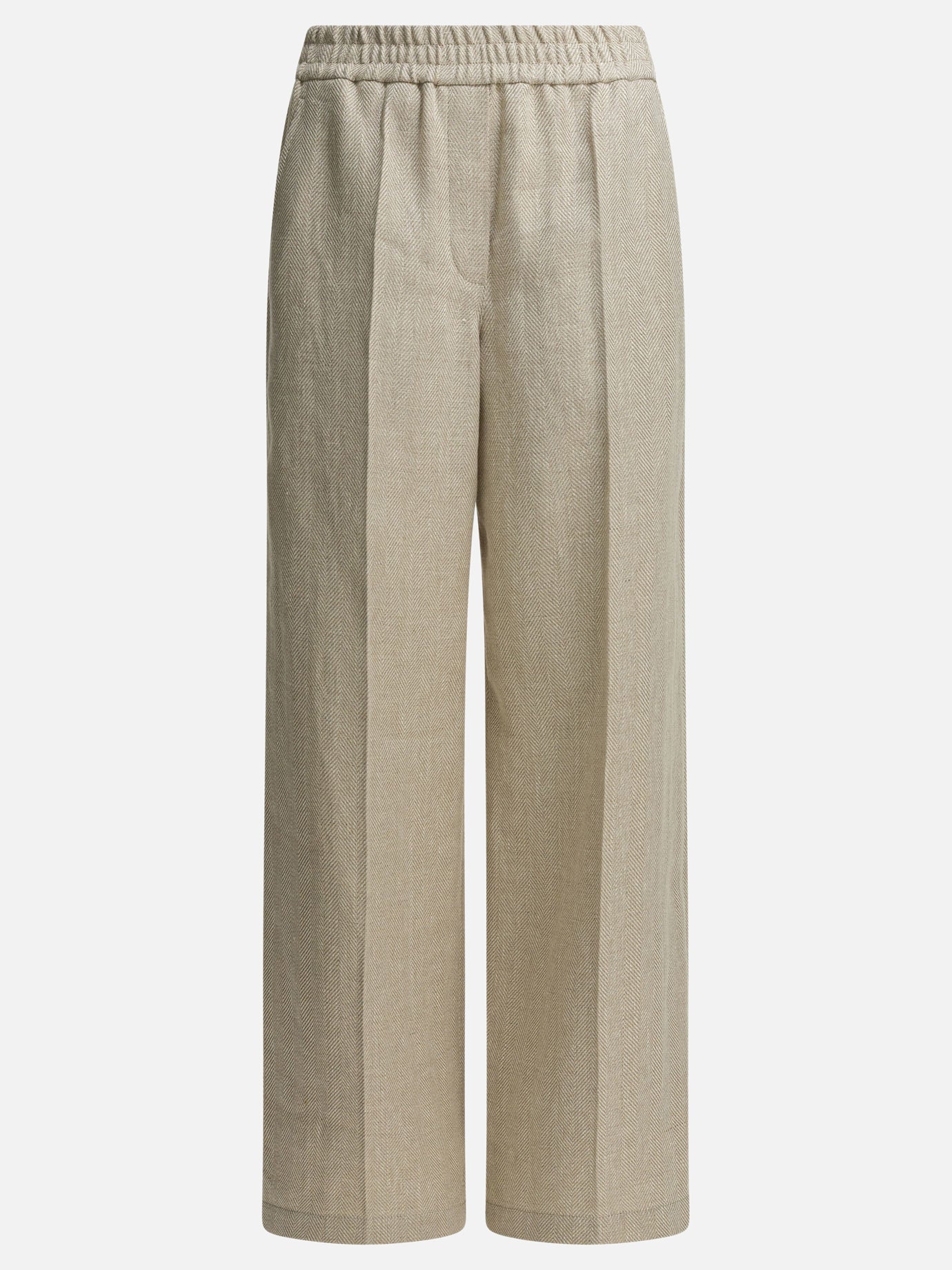 Tailored trousers Solid colour  Beige - Brunello Cucinelli Women | PDP | VIETTI Online Store | Zoom-Modal
