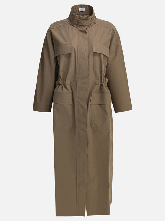 Impermeabili & Trench Solid colour  Marrone - Brunello Cucinelli Donna | PLP | VIETTI Online Store 
