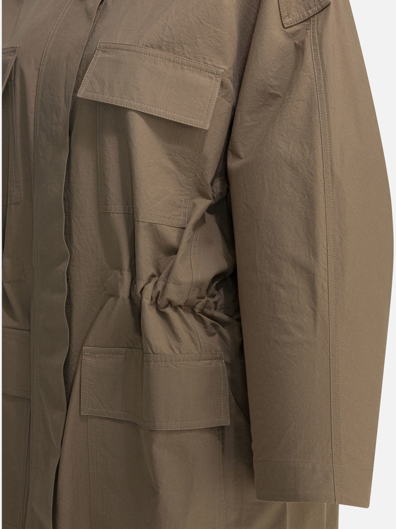 Impermeabili & Trench Solid colour  Marrone - Brunello Cucinelli Donna | PDP | VIETTI Online Store | thumbnail_4