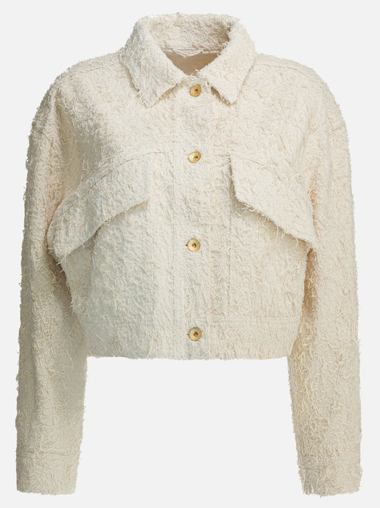 Giacche in denim Solid colour  Bianco - Brunello Cucinelli Donna | PDP | VIETTI Online Store 
