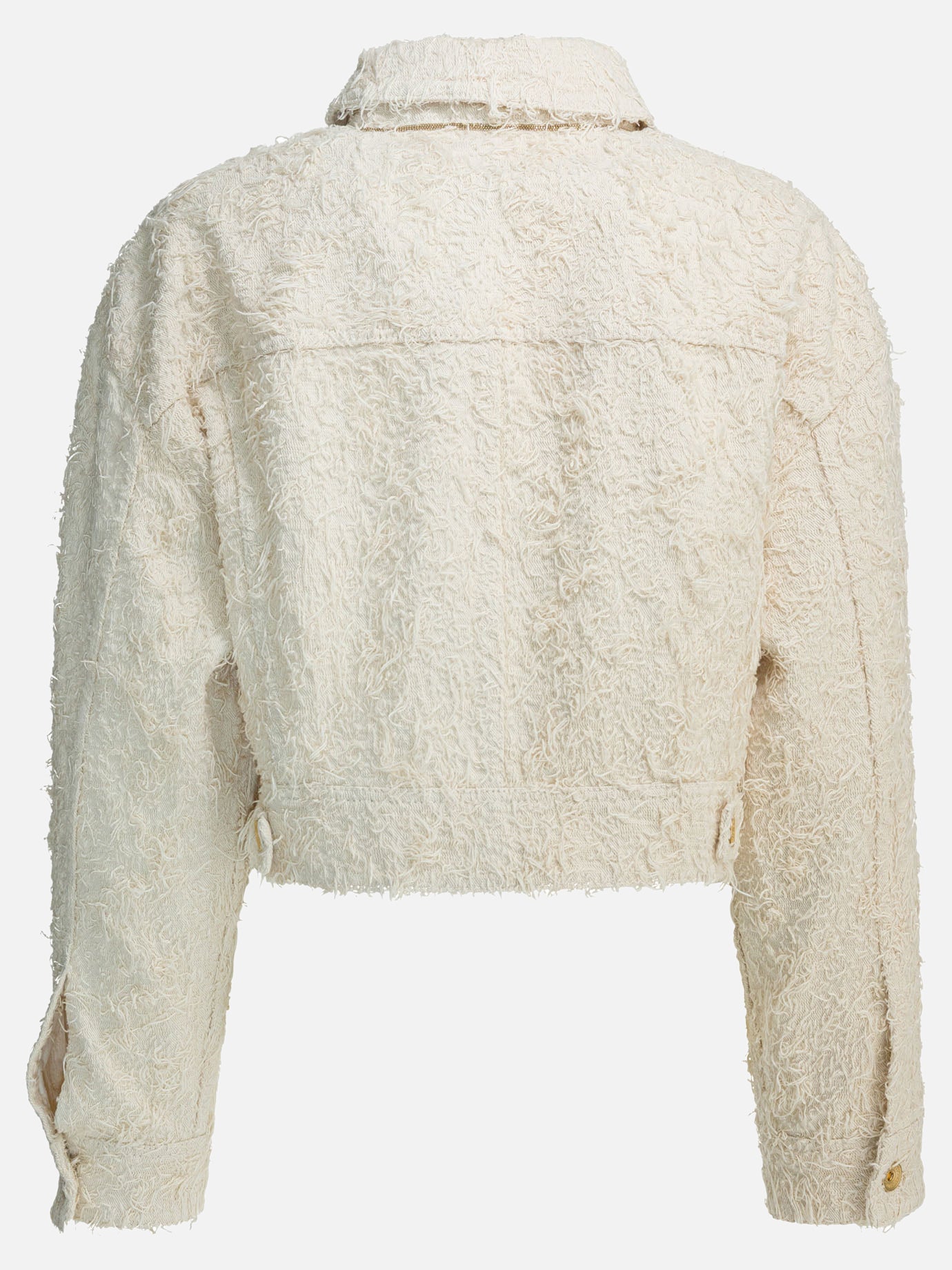 Giacche in denim Solid colour  Bianco - Brunello Cucinelli Donna | PDP | VIETTI Online Store | thumbnail_2