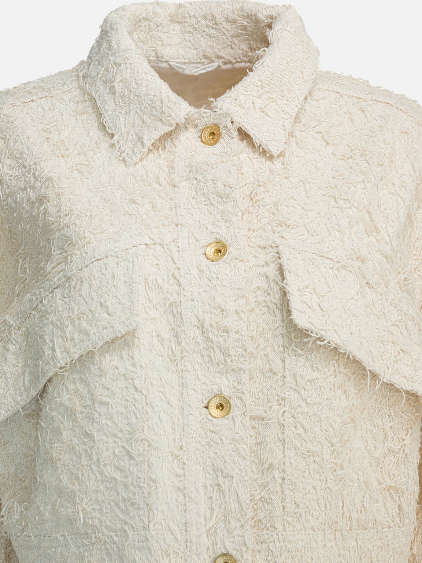Giacche in denim Solid colour  Bianco - Brunello Cucinelli Donna | PDP | VIETTI Online Store | Zoom-Modal_3
