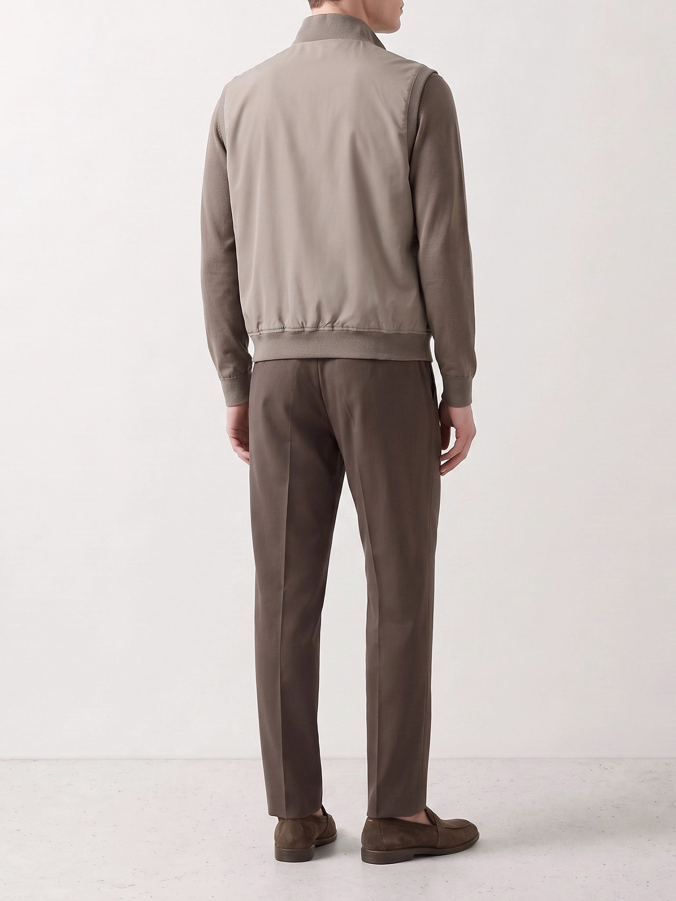 Vest jackets Solid colour  Brown - Brunello Cucinelli Men | PDP | VIETTI Online Store | thumbnail_6