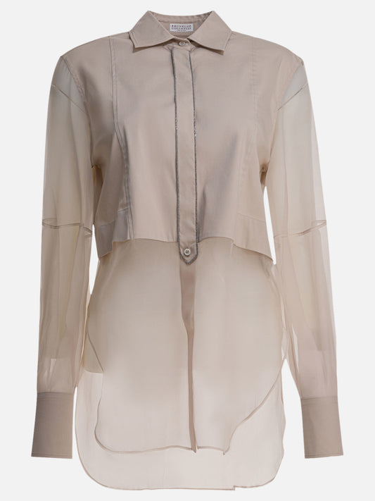 Camicie casual Solid colour  Grigio - Brunello Cucinelli Donna | VIETTI Online Store 

